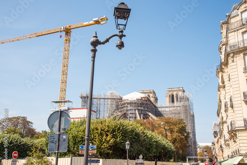 Paris, France. August 2022. Repairs to Notre Dame Cathedral in Paris. © Bert
