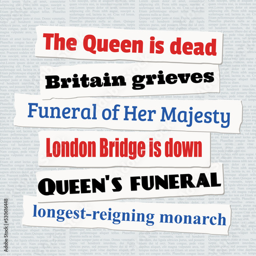 UK Queen death news photo