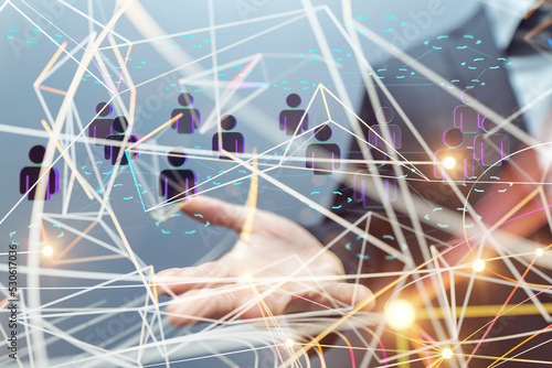 abstract social network scheme, which contains business people