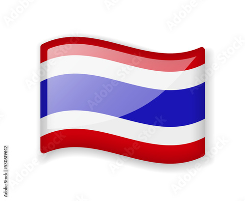 Thailand flag - Wavy flag bright glossy icon. Free Download Thailand flag - Wavy flag bright glossy icon. - GFXLoad