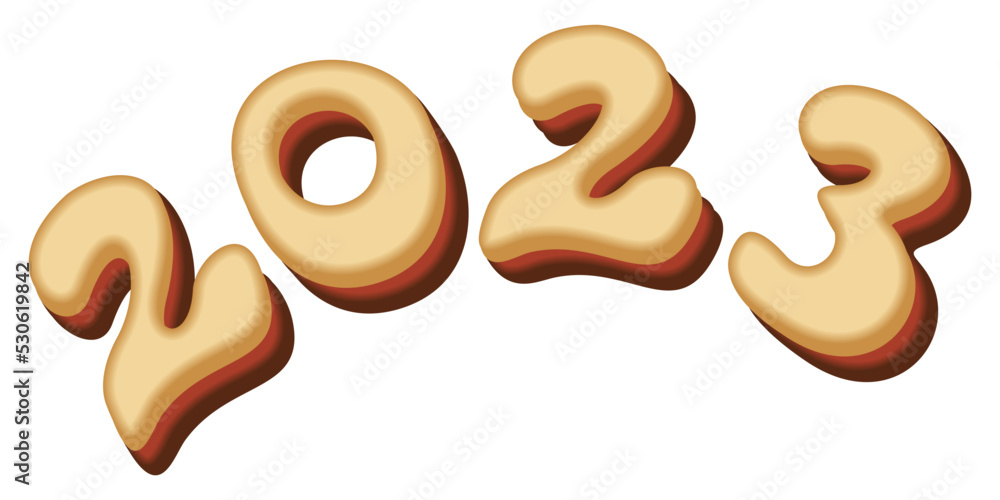 2023. New Year lettering. Vector illustration isolated on white background. 2023. New Year lettering. Vector illustration isolated on white background.