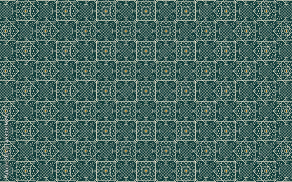 green and orange mandala graphic art pattern texture design