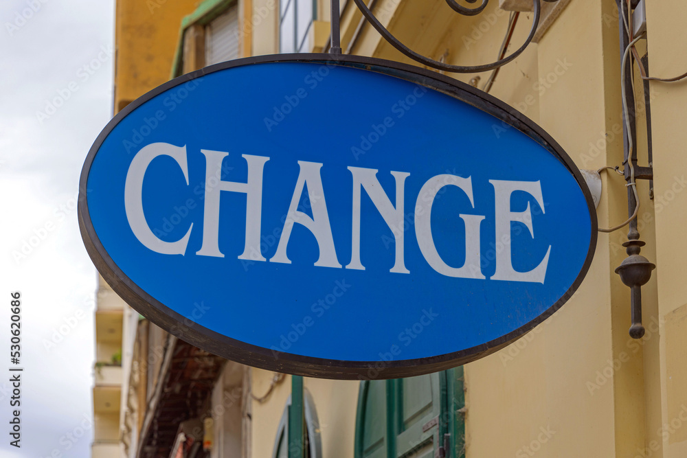 Obraz premium Blue Sign Change