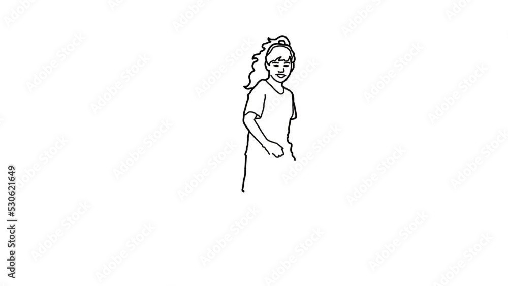 girl playing football sketch and 2d animation girl playing football sketch and 2d animation