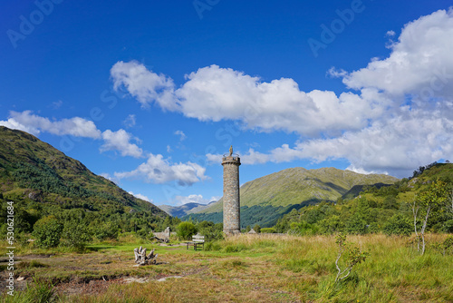 Glenfinnan Monument in the Scottish Highlands