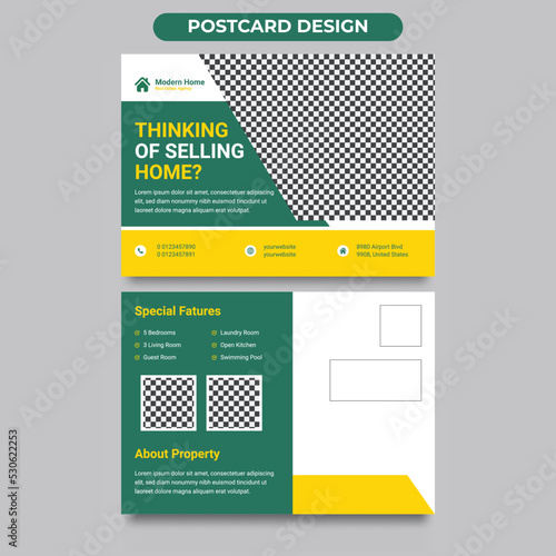 Creative Real estate home  EDDM postcard template design