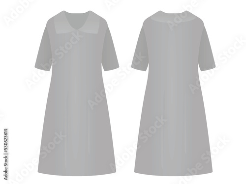 Grey  woman dress. vector illustration