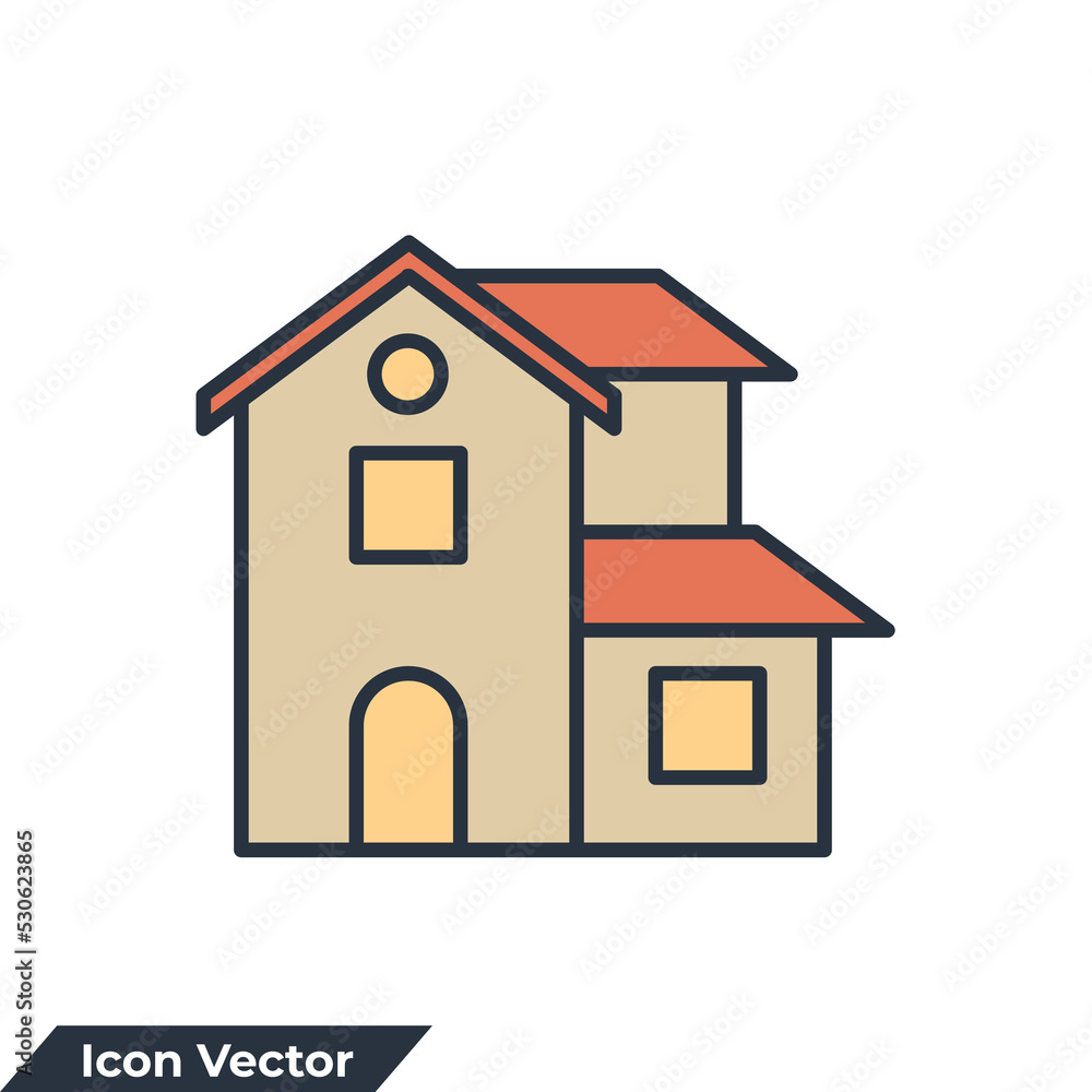 villa building icon logo vector illustration. villa symbol template for graphic and web design collection villa building icon logo vector illustration. villa symbol template for graphic and web design collection