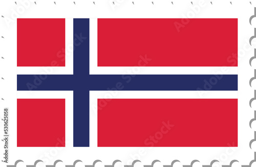 Norway flag postage stamp.