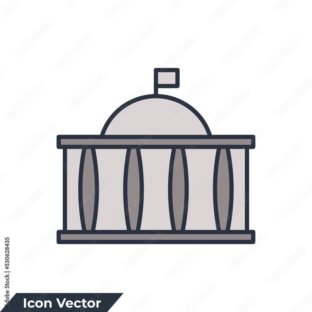 government building icon logo vector illustration. government symbol template for graphic and web design collection government building icon logo vector illustration. government symbol template for graphic and web design collection