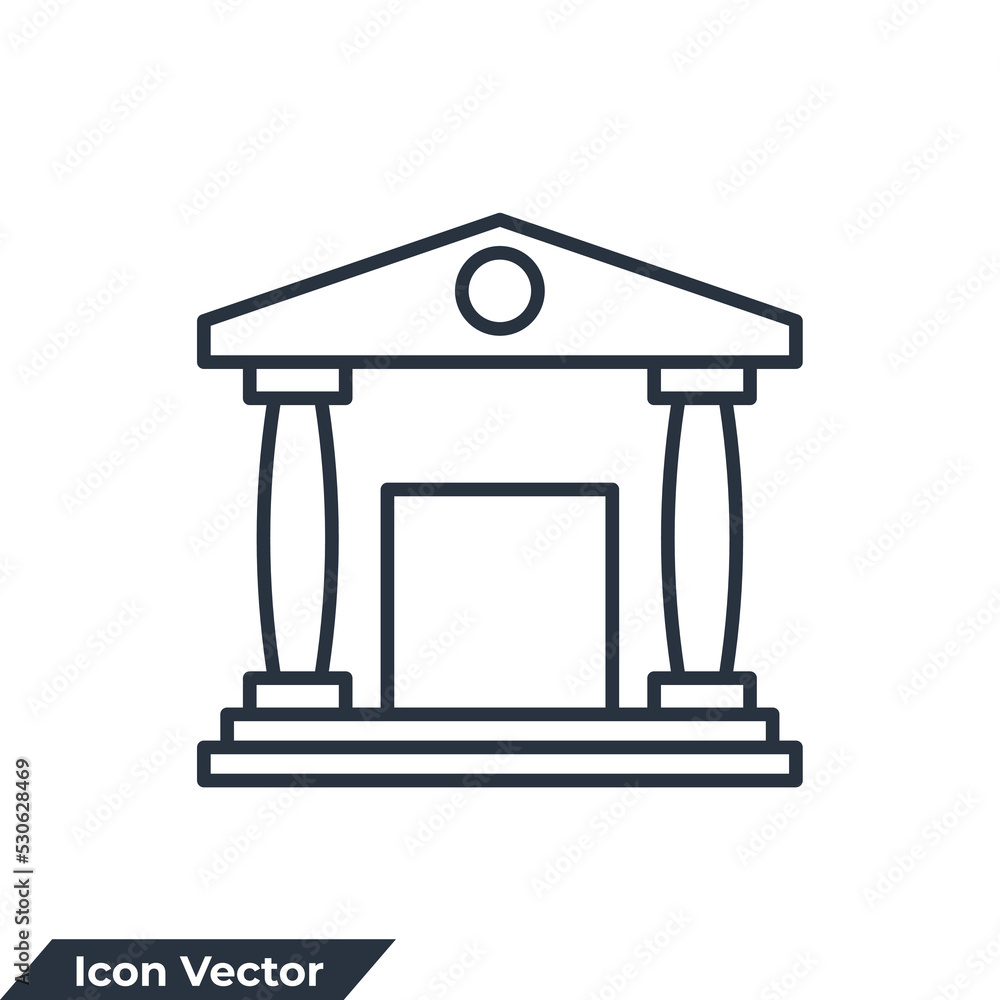 bank building icon logo vector illustration. bank symbol template for graphic and web design collection bank building icon logo vector illustration. bank symbol template for graphic and web design collection
