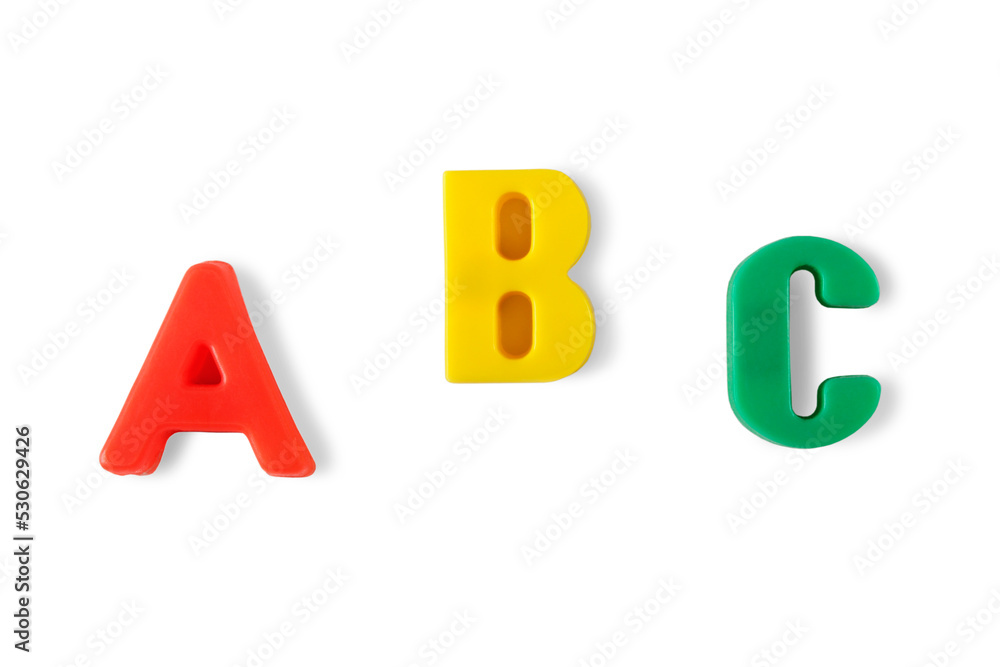 Letters A, B and C Letters A, B and C