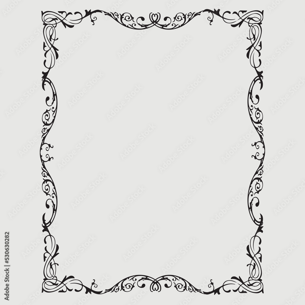 Frame, in the style of an ornament, Vector illustration eps 10, Art. Frame, in the style of an ornament, Vector illustration eps 10, Art.