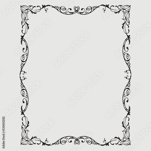 Frame, in the style of an ornament, Vector illustration eps 10, Art.