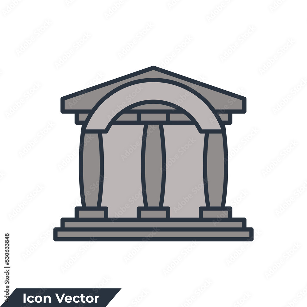 museum building icon logo vector illustration. museum symbol template for graphic and web design collection museum building icon logo vector illustration. museum symbol template for graphic and web design collection