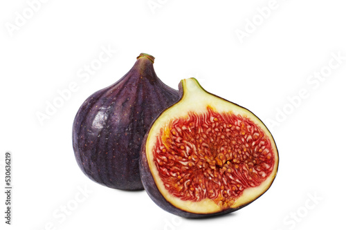 Fresh fig on white background