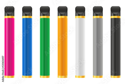 electronic cigarette device smoke vaporizer vector illustration