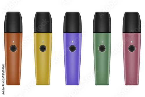 electronic cigarette device smoke vaporizer vector illustration