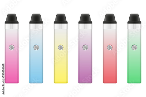 electronic cigarette device smoke vaporizer vector illustration