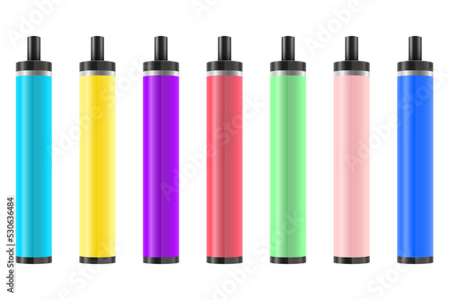 electronic cigarette device smoke vaporizer vector illustration