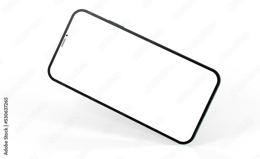 smartphone With Blank Screen in 3d smartphone With Blank Screen in 3d