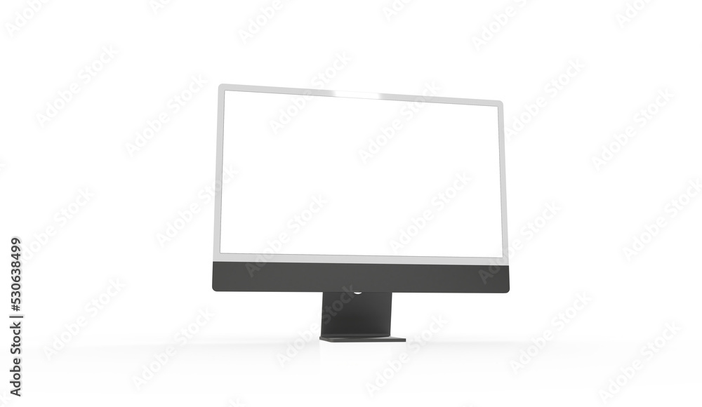 Mockup of modern desktop computer isolated