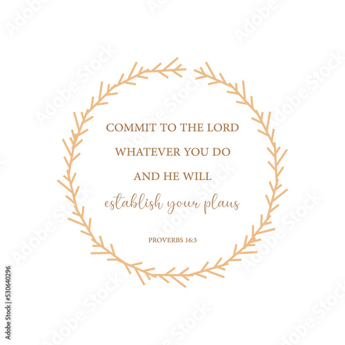 Encouraging Bible Verse PNG, Christian quote, Proverbs 16:3