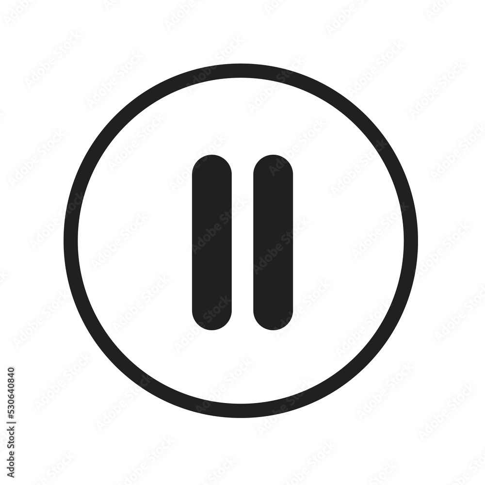 Pause icon, vector illustration