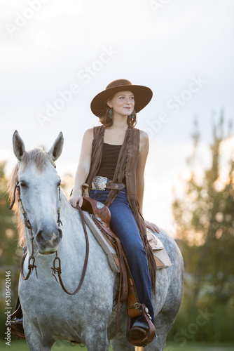 Cowgirl in Western Fashion