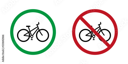 Free Download Bicycle. Parking is allowed. Parking is prohibited. Vector image. - GFXLoad