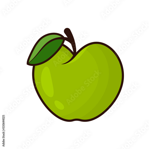 Green apple isolated on white background