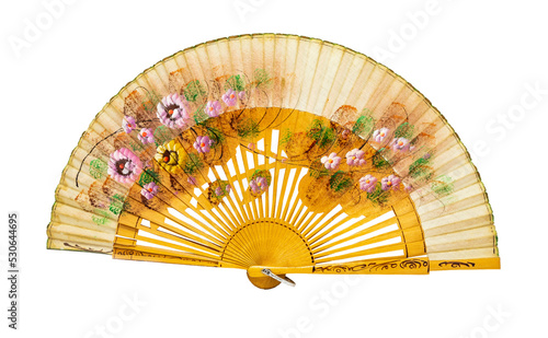 Colorful painted chinese fan 