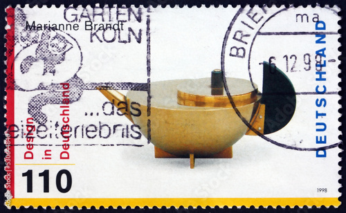Postage stamp Germany 1998 teapot, design by Marianne Brandt photo