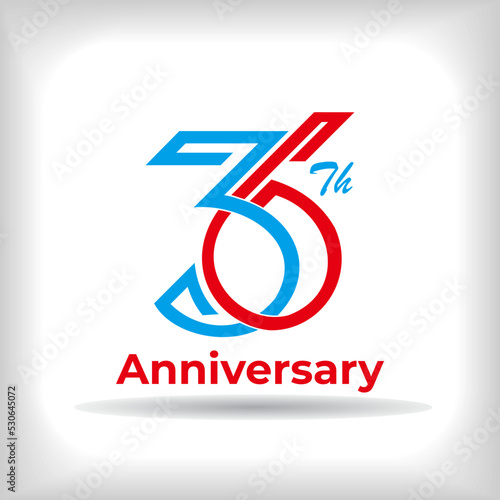  36th logo design vector illustration