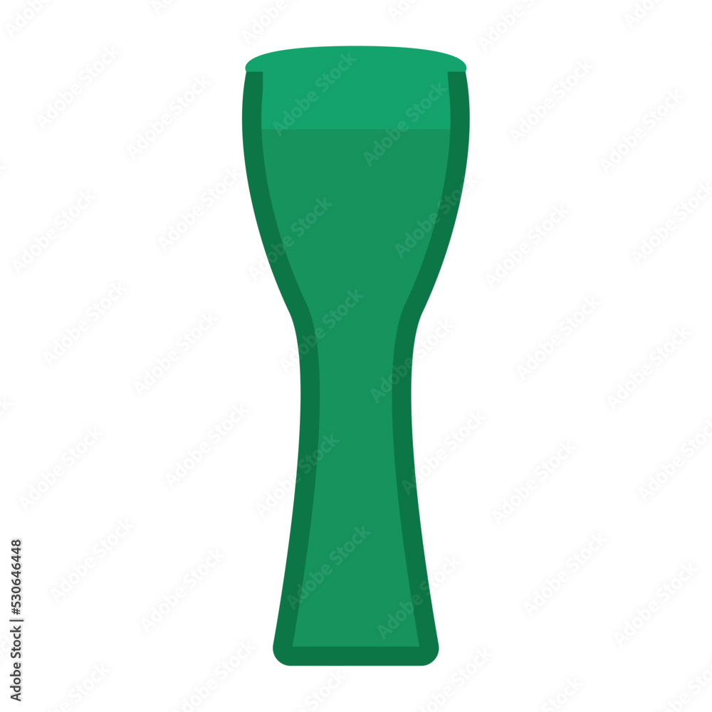 Isolated green beer glass icon Flat design Vector Isolated green beer glass icon Flat design Vector