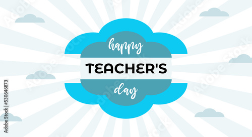 World Teachers Day Vector art for promotion or celebration. Blackboard color simple style design