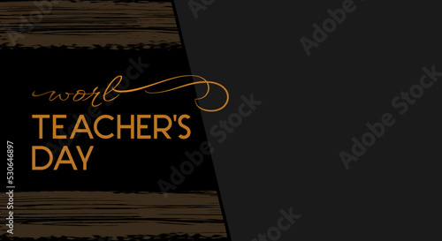 World Teachers Day Vector art for promotion or celebration. Blackboard color simple style design