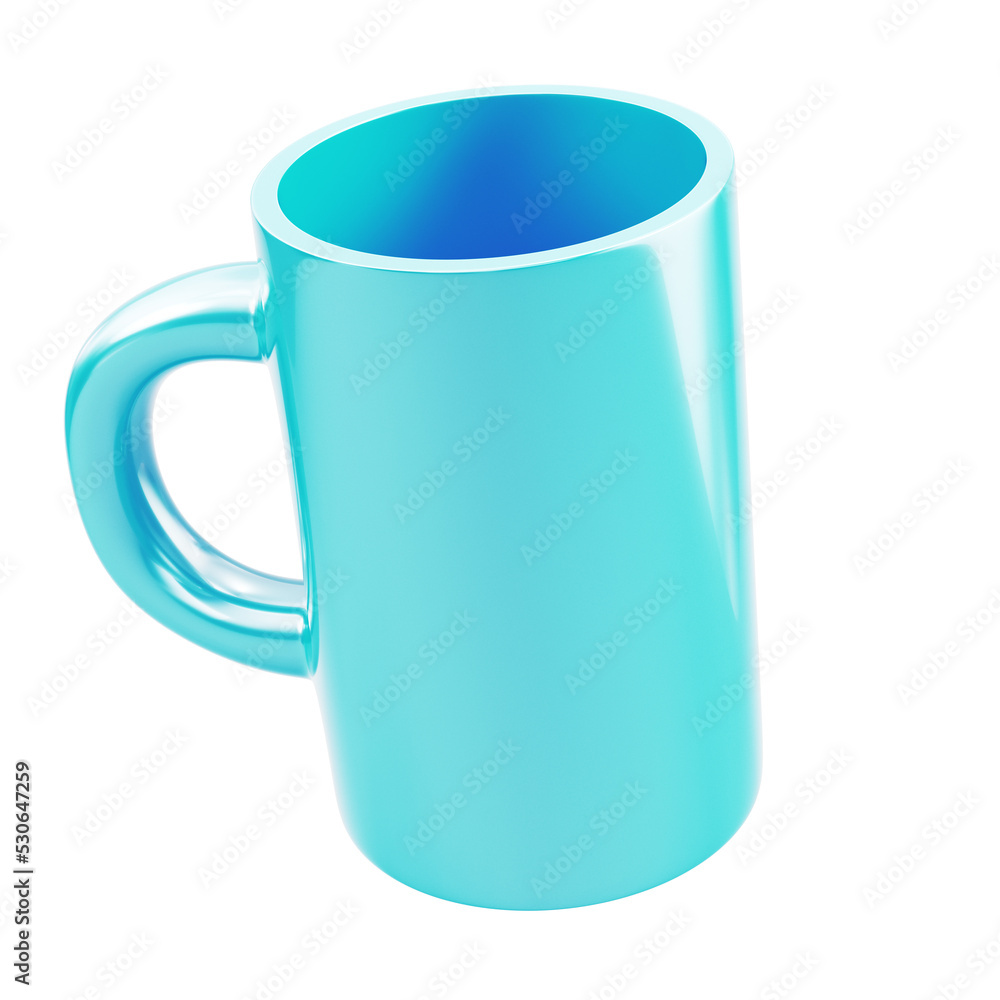 Blue coffee mug isolated on background. 3d rendering Blue coffee mug isolated on background. 3d rendering
