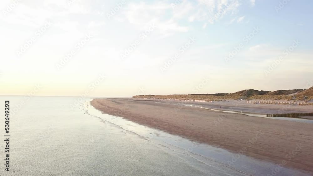 Strand von Zeeland, Holland, Niederlande Strand von Zeeland, Holland, Niederlande