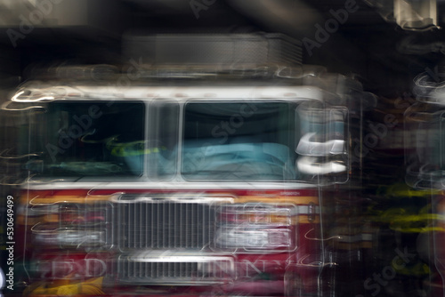new york city manhattan firemen truck siren detail