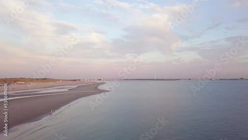 Sonnenuntergang Burgh-Haamstede, Zeeland, Holland, Niederlande