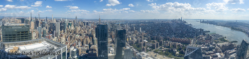 Obraz na płótnie new york city aerial panorama from hudson yards terrace