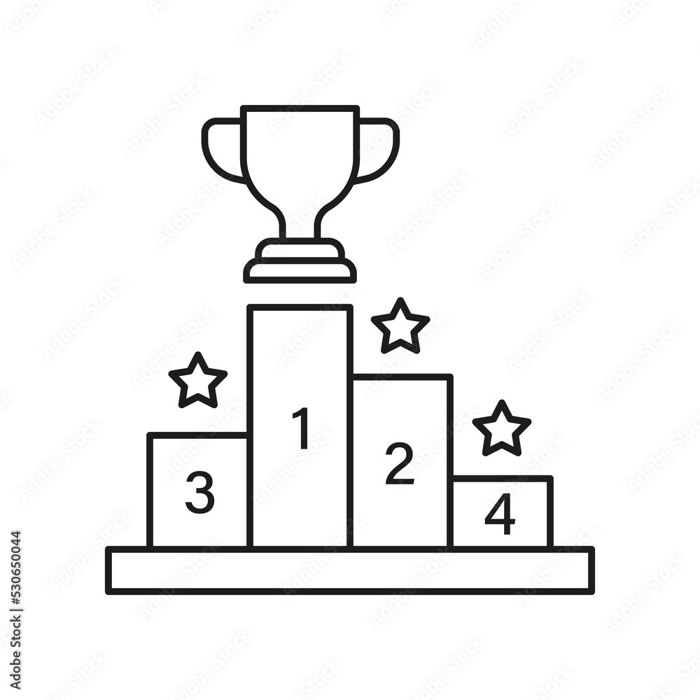 Competition, trophy concept line icon. Simple element illustration. Competition, trophy concept outline symbol design from business set. Can be used for web and mobile on white background Competition, trophy concept line icon. Simple element illustration. Competition, trophy concept outline symbol design from business set. Can be used for web and mobile on white background