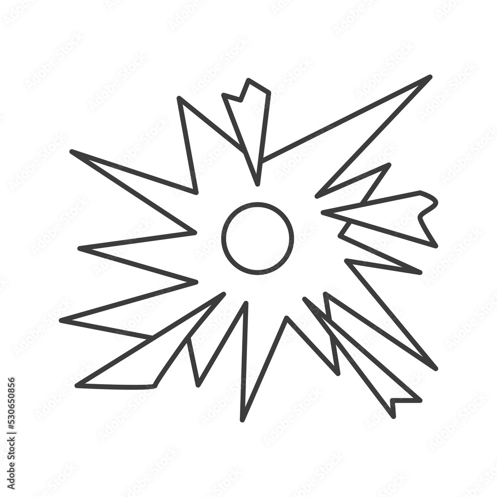 Obraz premium Big Bang concept line icon. Simple element illustration. Big Bang concept outline symbol design from space set. Can be used for web and mobile on white background