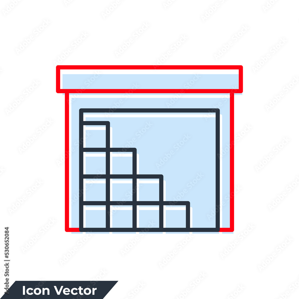 warehouse building icon logo vector illustration. Storehouse symbol template for graphic and web design collection warehouse building icon logo vector illustration. Storehouse symbol template for graphic and web design collection