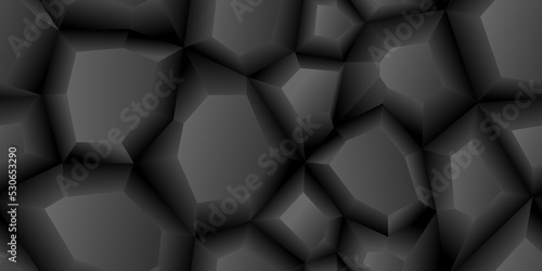 Seamless background of black faceted crystals. Seamless dark crystal background. Vector graphics