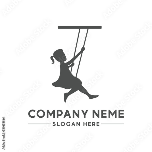 child tree swing logo design