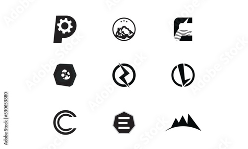 set of icons for web logo bundle vector Vintage logotype design 