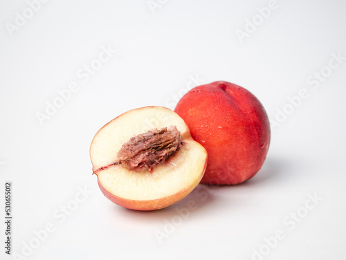 peach on a white background