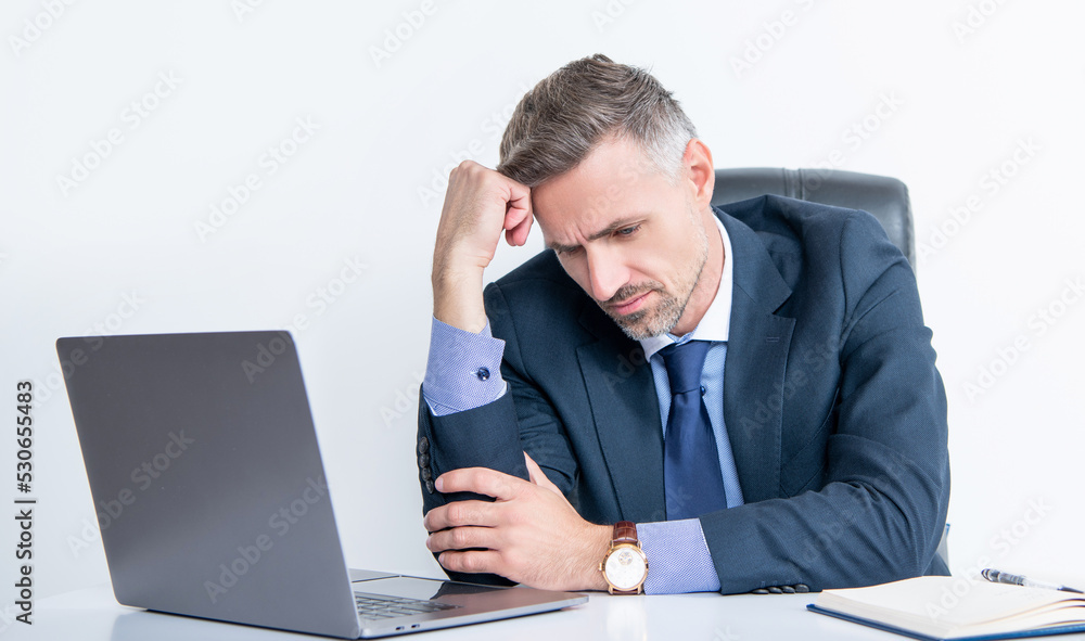 mature overworked ceo sitting in business office mature overworked ceo sitting in business office